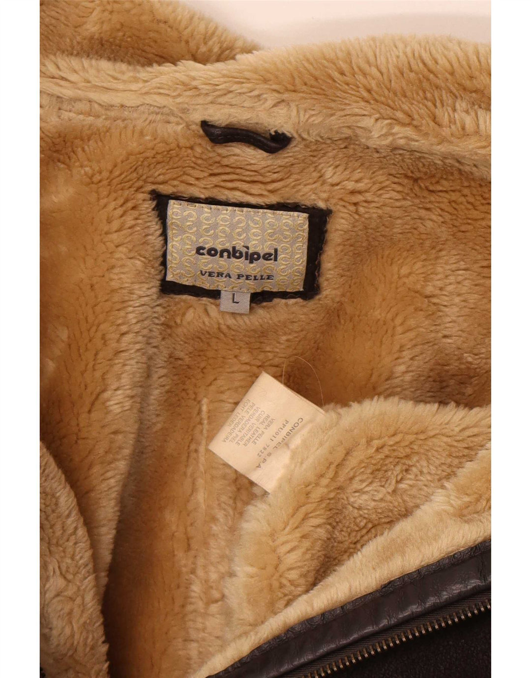 Giacca in pelle Sherpa da uomo Conbipel UK 40 grande marrone