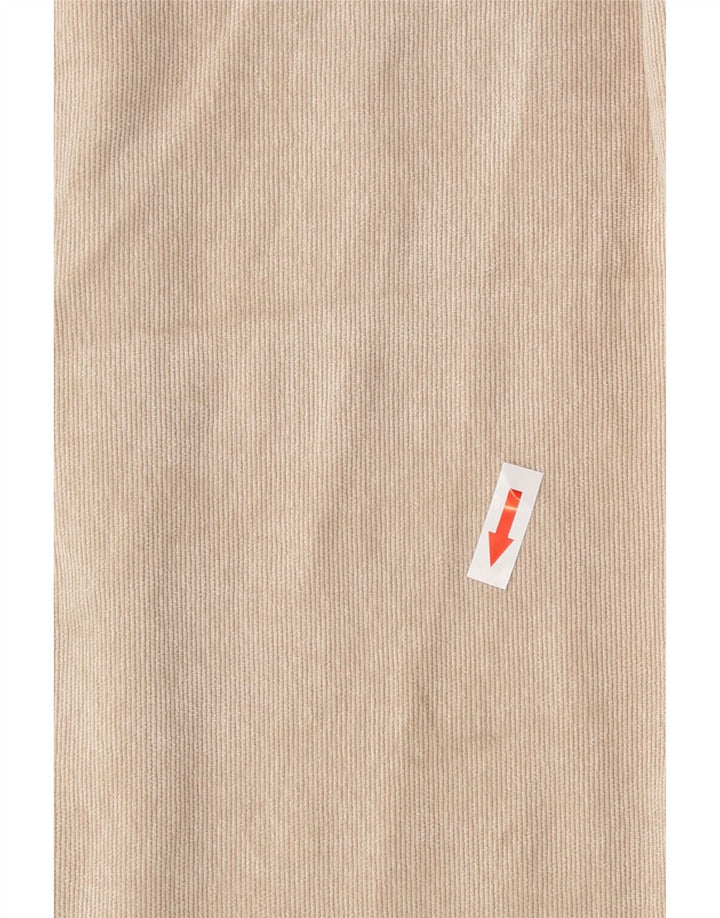 Camicia da donna oversize in velluto a coste Zara UK 6 XS Poliestere beige