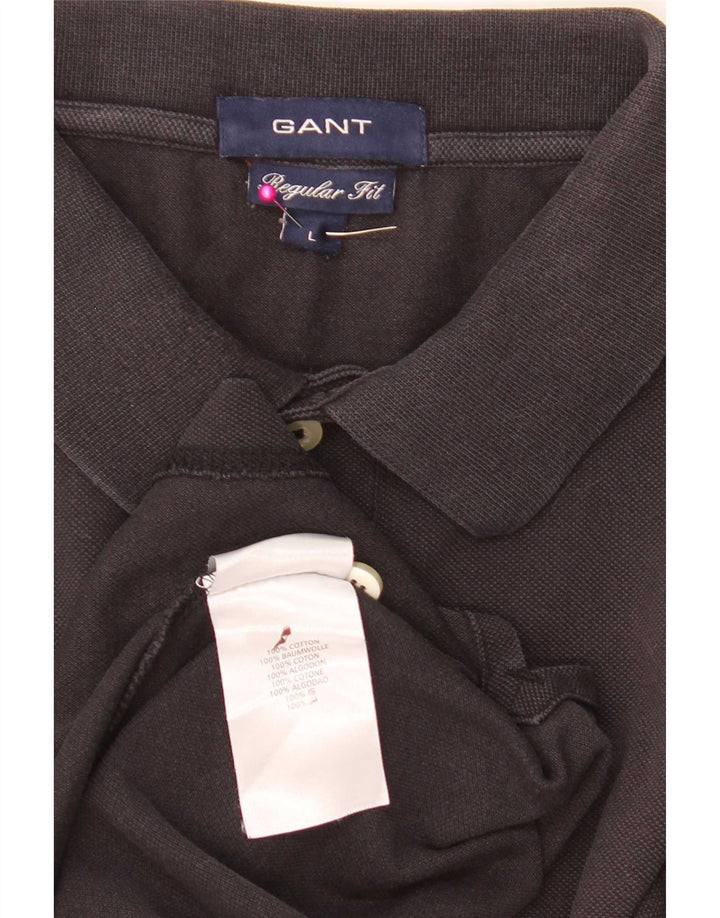 Polo Gant da uomo vestibilità regolare, taglia grande, in cotone nero