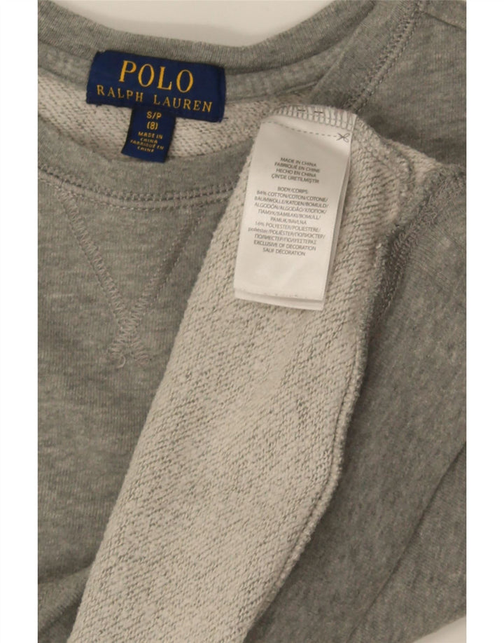 Felpa Polo Ralph Lauren per ragazzi, 7-8 anni, piccola, grigia screziata