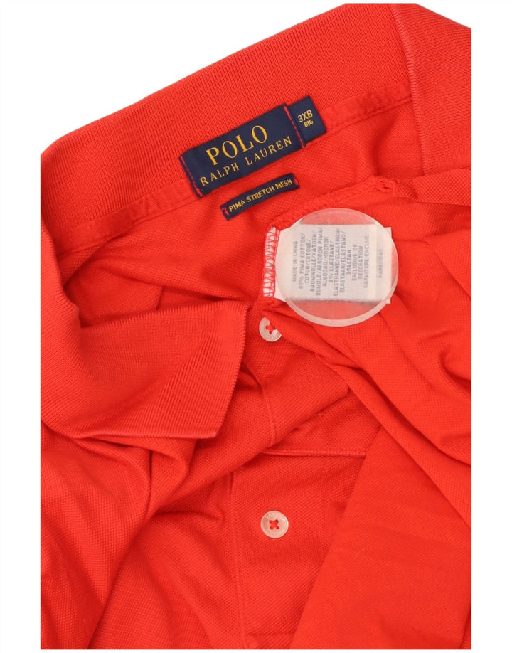 POLO RALPH LAUREN Polo grande da uomo 3XL in cotone rosso