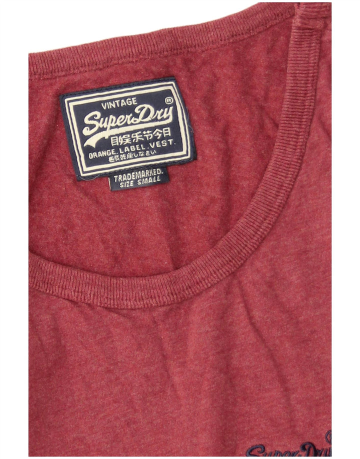 Canotta da uomo Superdry piccola in cotone bordeaux
