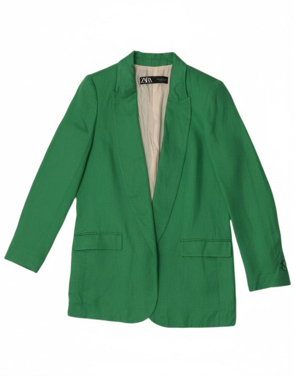 Giacca blazer aperta da donna Zara UK 10 piccola verde