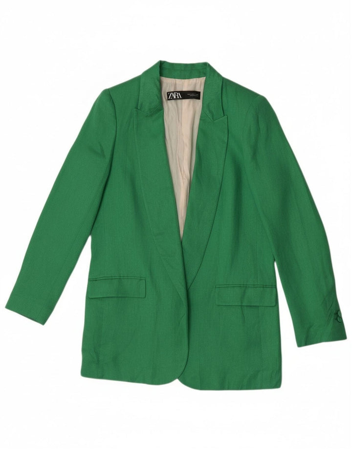 Giacca blazer aperta da donna Zara UK 10 piccola verde