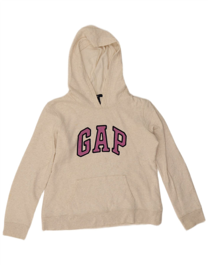 Felpa con cappuccio grafica da donna Gap UK 14 Medium White