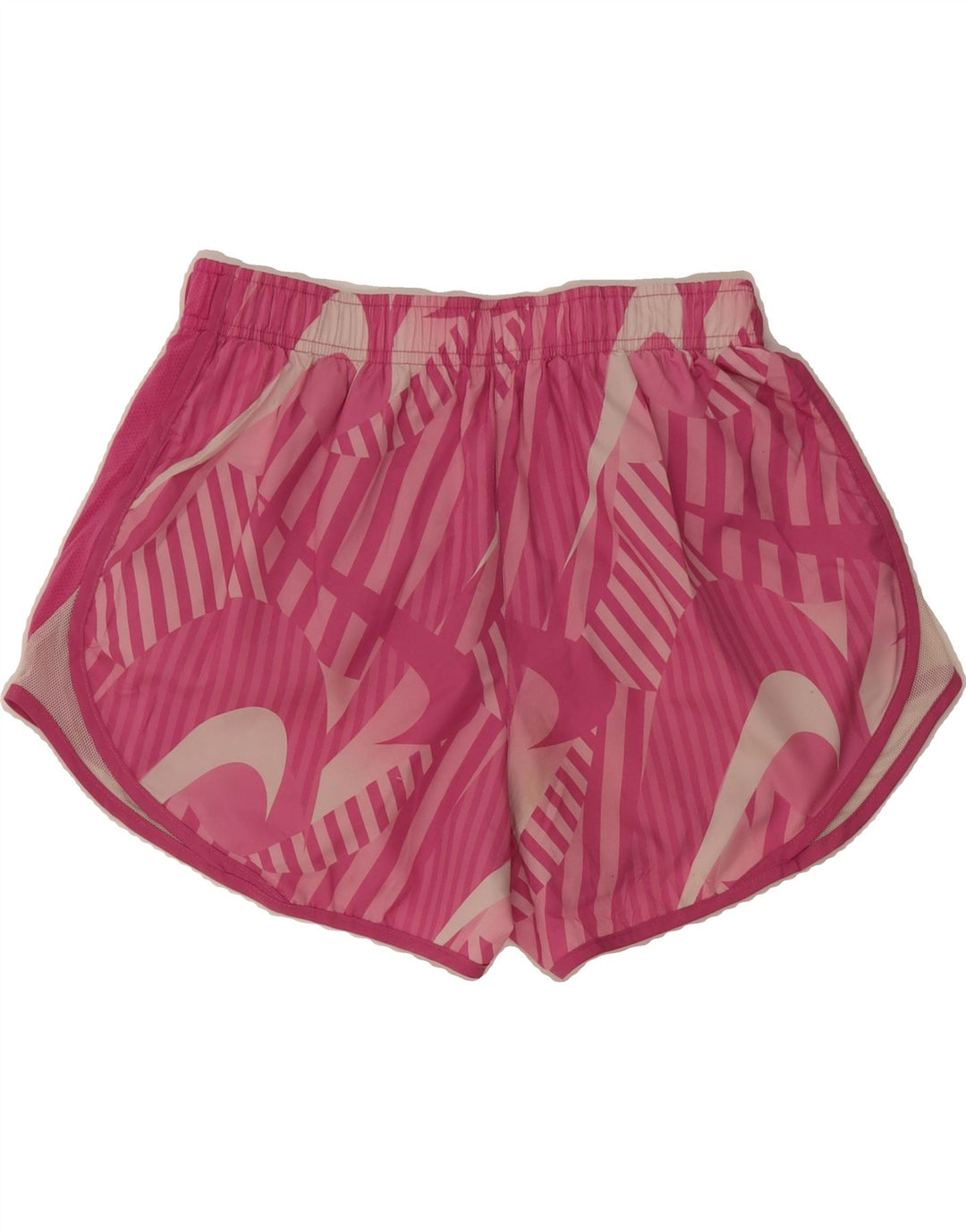 NIKE Womens Dri Fit Graphic Sport Shorts UK 12 Medium  Pink Polyester Vintage Nike and Second-Hand Nike from Messina Hembry 