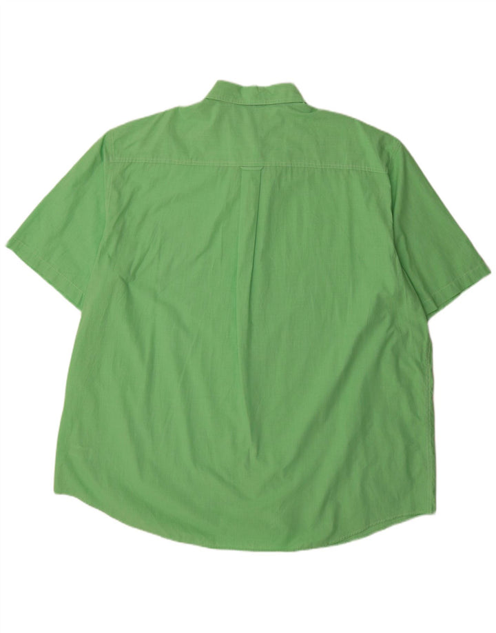 Chaps Camicia da uomo a maniche corte, vestibilità regolare, grande e alta, 3XL verde pied de poule
