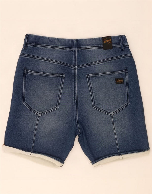 Zara Pantaloncini di jeans da uomo piccoli W30 Blu Cotone