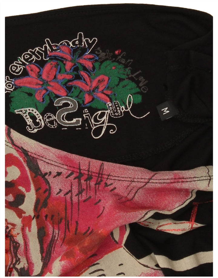 T-shirt da donna DESIGUAL Top UK 14 medio nero floreale