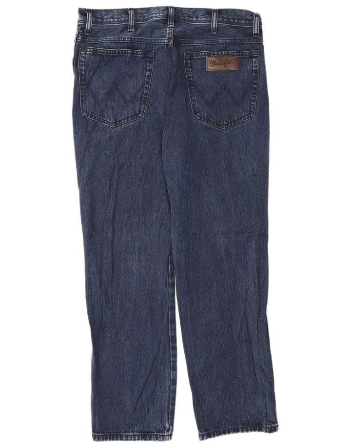 Jeans dritti da uomo Wrangler Texas W34 L30 blu navy