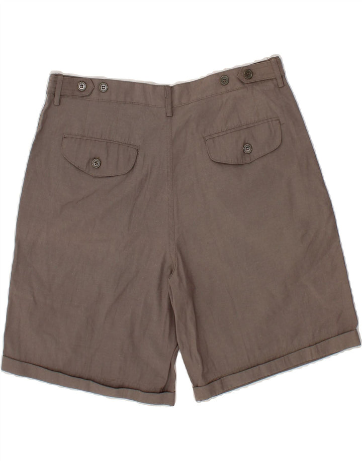 VINTAGE Mens Pegged Casual Shorts Large W34  Grey Polyester Vintage Vintage and Second-Hand Vintage from Messina Hembry 