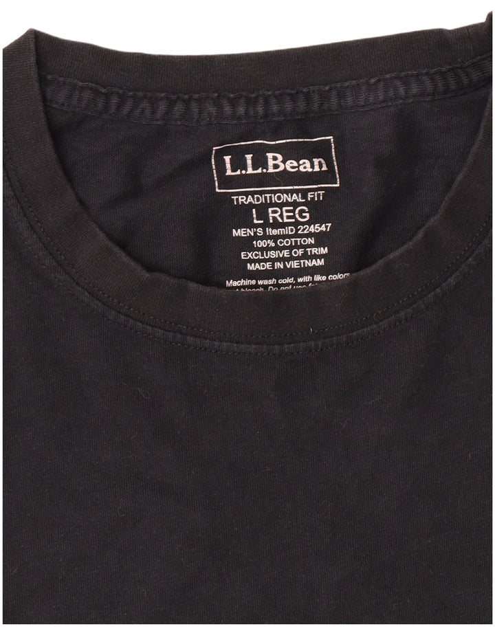 T-shirt da uomo dal taglio tradizionale L.L.Bean, grande, in cotone nero