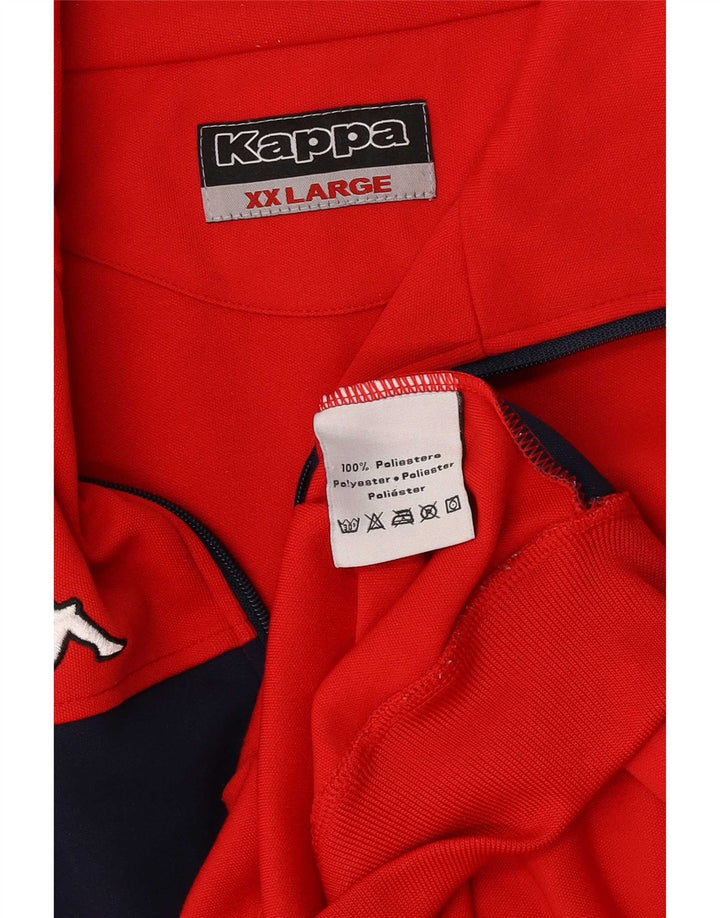 Giacca da tuta da uomo Kappa 2XL Poliestere color block rosso