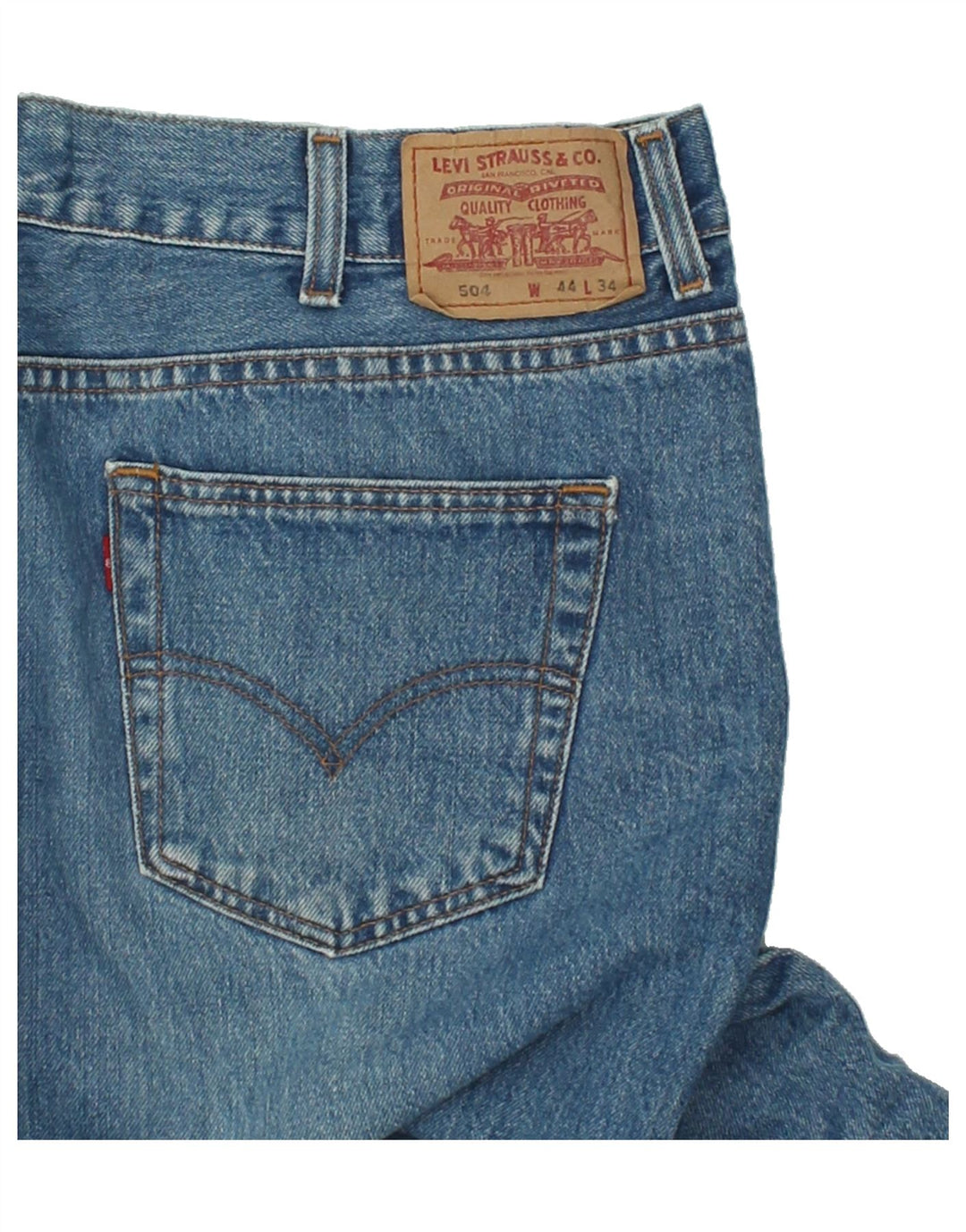LEVI'S Womens 504 Regular Tapered Jeans W44 L30  Blue Cotton Vintage Levi's and Second-Hand Levi's from Messina Hembry 