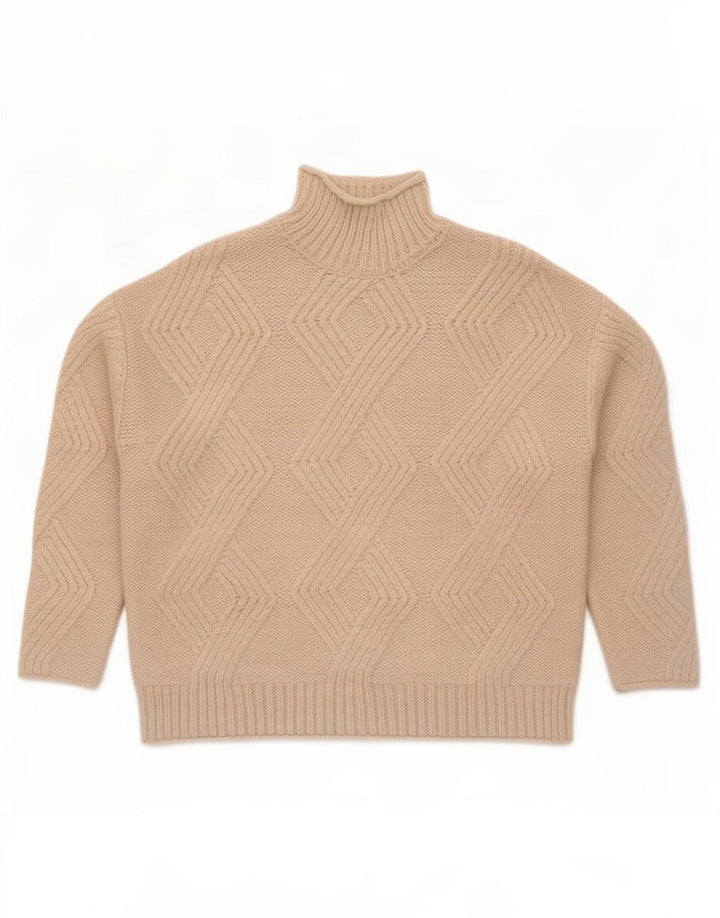 Maglione maglione a collo alto da donna Marks & Spencer UK 14 medio bianco sporco