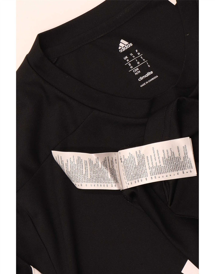 Maglietta grafica Adidas Climalite da uomo, media, nera