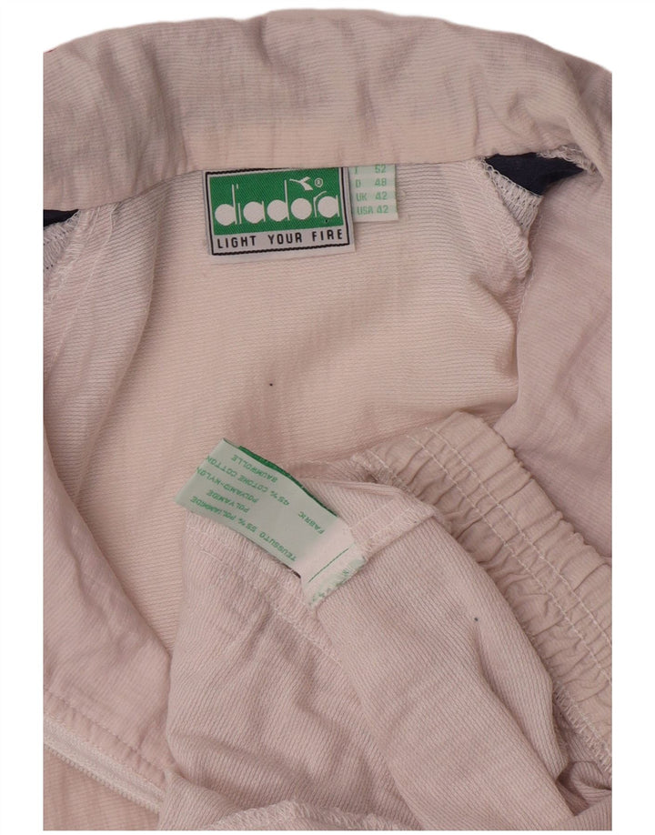 Giacca da tuta da uomo Diadora UK 42 Large Pink Colourblock in poliammide