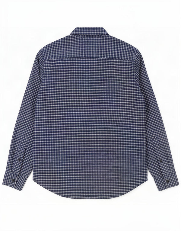 Camicia Hollister da uomo Small in cotone a quadretti blu navy