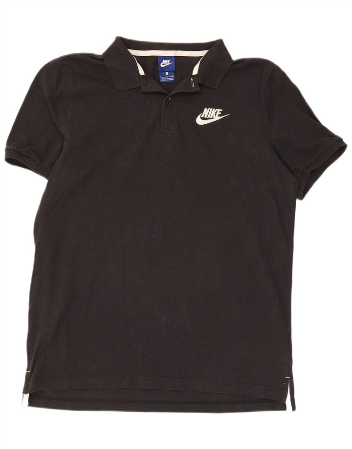 Polo Nike da uomo grande in cotone nero