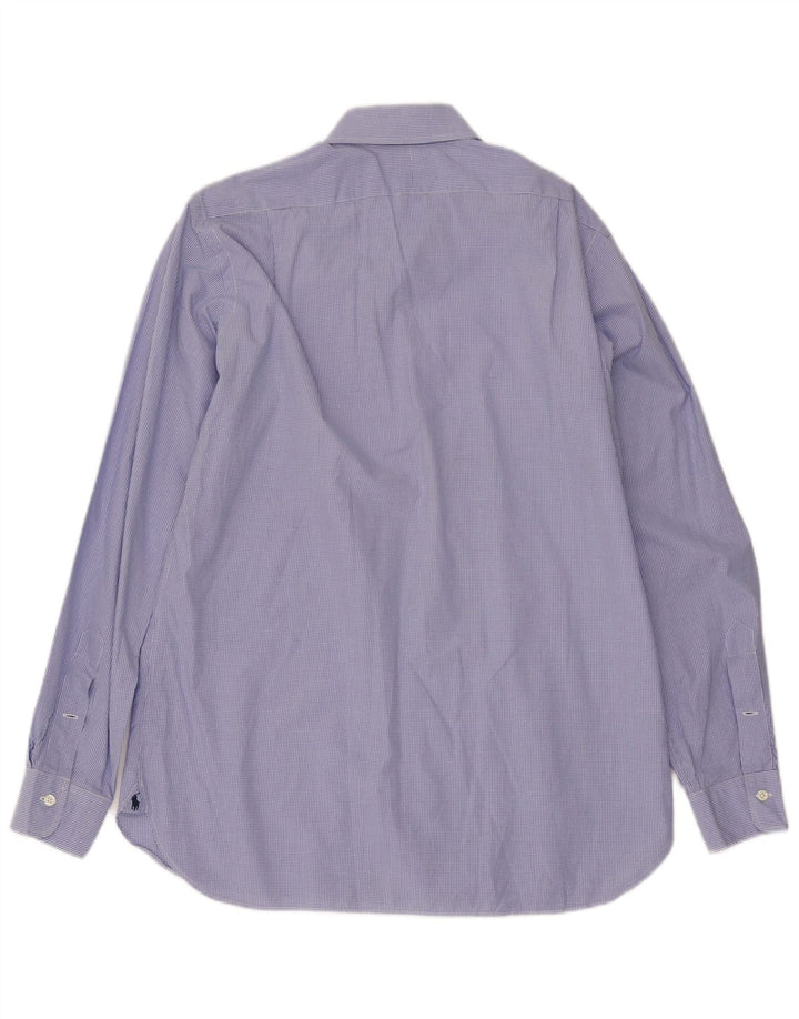 Polo Ralph Lauren Camicia Regent da uomo taglia 15 1/2 percalle blu medio