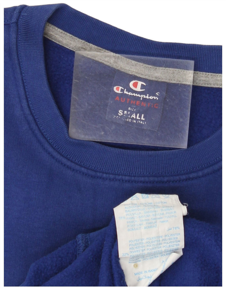 CHAMPION Felpa con grafica da uomo Maglione piccolo cotone blu