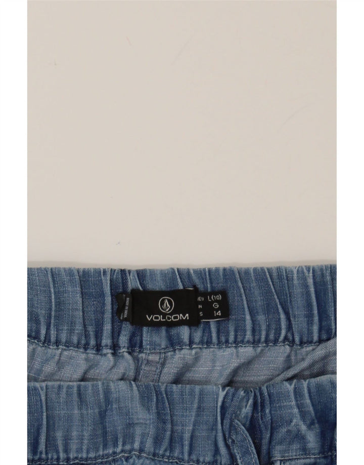 VOLCOM Womens Casual Shorts US 10 Large W34 Blue Lyocell Vintage Volcom and Second-Hand Volcom from Messina Hembry 