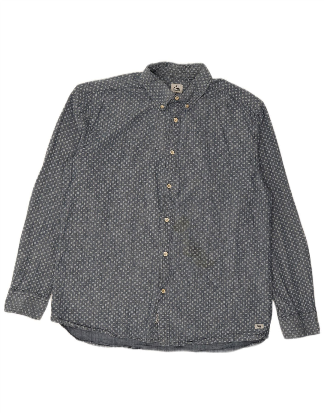 Camicia moderna da uomo QUIKSILVER XL in cotone maculato blu navy
