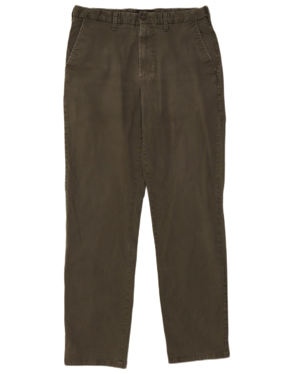 Pantaloni chino vestibilità regolare da uomo Marks & Spencer W34 L33 cotone kaki