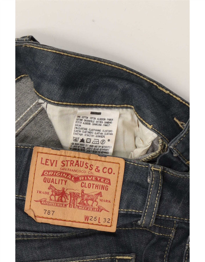 Jeans dritti da donna Levi's W26 L32 cotone blu navy