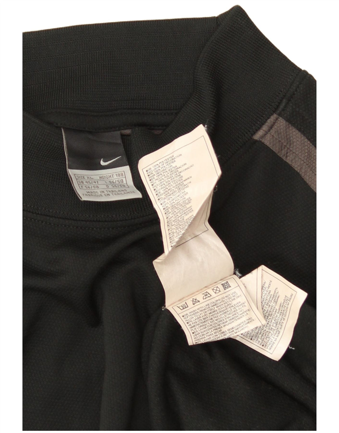 Maglia NIKE da uomo a maniche lunghe UK 45/47 XL Poliestere color block nero