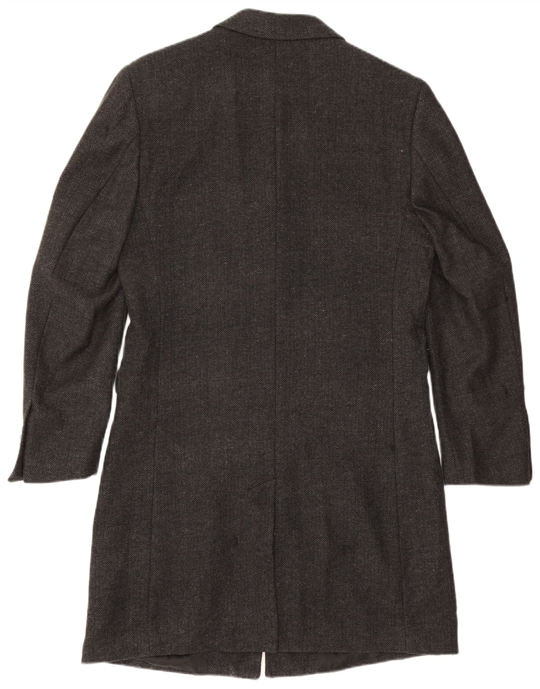 Cappotto da uomo French Connection UK 38 Lana a spina di pesce grigio medio