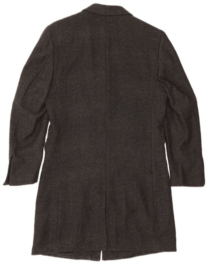 Cappotto da uomo French Connection UK 38 Lana a spina di pesce grigio medio