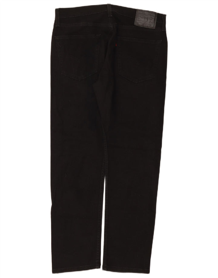 Levi's Uomo 502 Jeans affusolati W32 L30 Cotone Nero