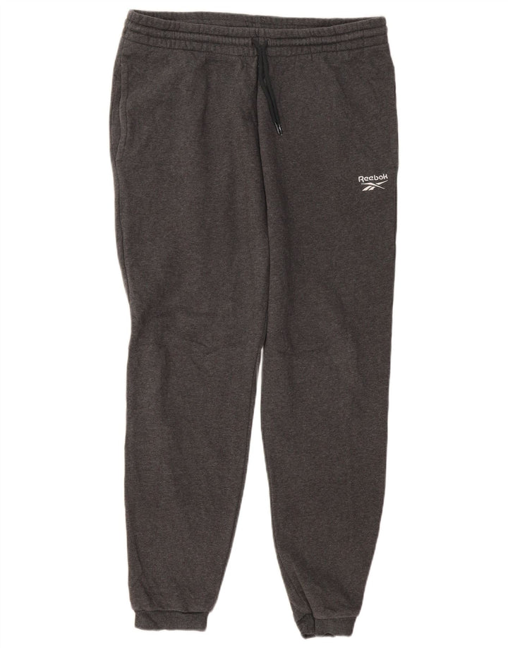 REEBOK Pantaloni da tuta da uomo Joggers grandi in cotone grigio