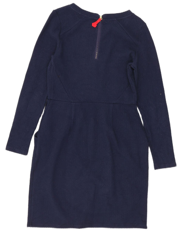 Abito maglione a maniche lunghe da donna Joules UK 12 cotone blu navy medio