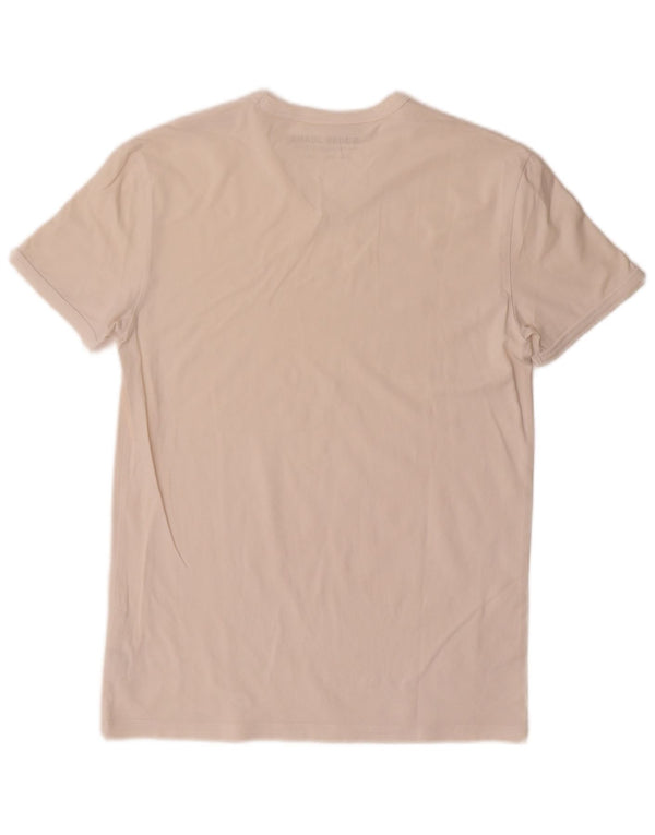 Guess T-shirt da uomo Top Large in cotone bianco