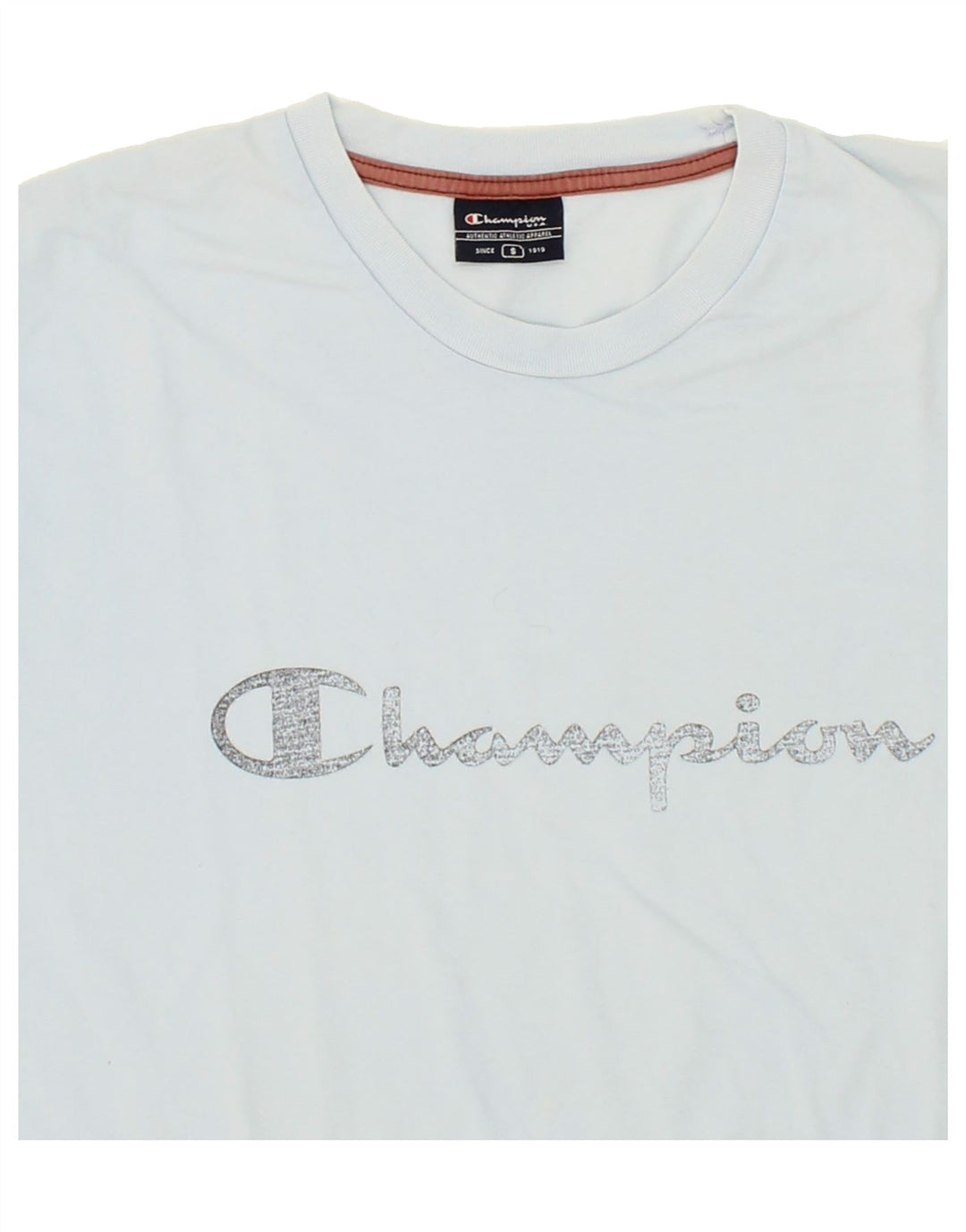 CHAMPION Mens Graphic T-Shirt Top Small Blue Vintage Champion and Second-Hand Champion from Messina Hembry 