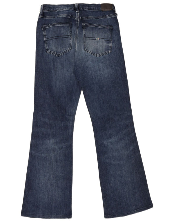 Tommy Hilfiger Donna Sylvia Flared Jeans W30 L32 Blu Navy Cotone