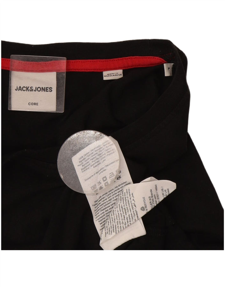 T-shirt da uomo Jack & Jones Top grande in cotone nero
