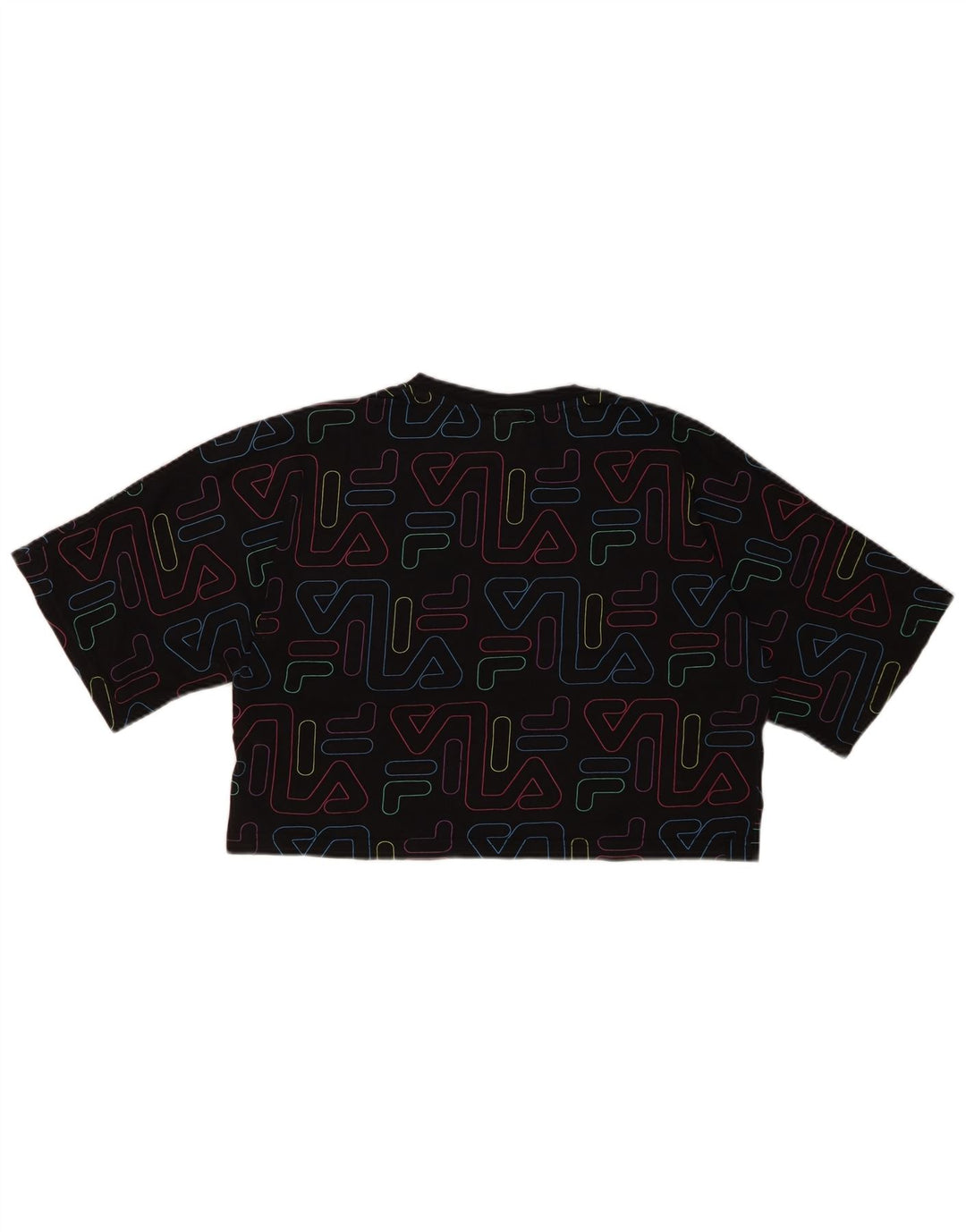 T-shirt corta con grafica FILA per ragazze 15-16 anni in cotone nero