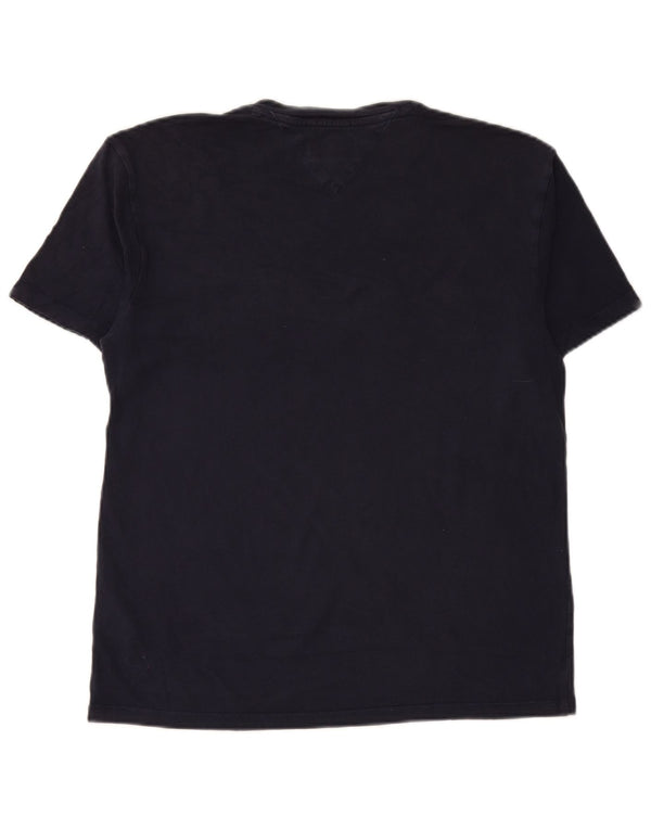 TOMMY HILFIGER T-shirt grafica da uomo con vestibilità regolare, piccola, in cotone blu navy
