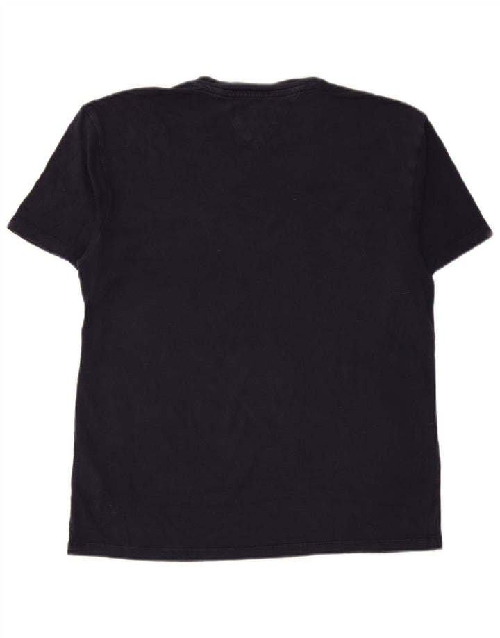 TOMMY HILFIGER T-shirt grafica da uomo con vestibilità regolare, piccola, in cotone blu navy