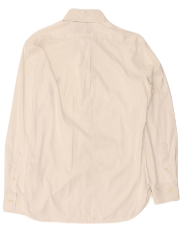 Camicia da uomo Easy Care Ralph Lauren taglia 39 15 1/2 cotone bianco medio