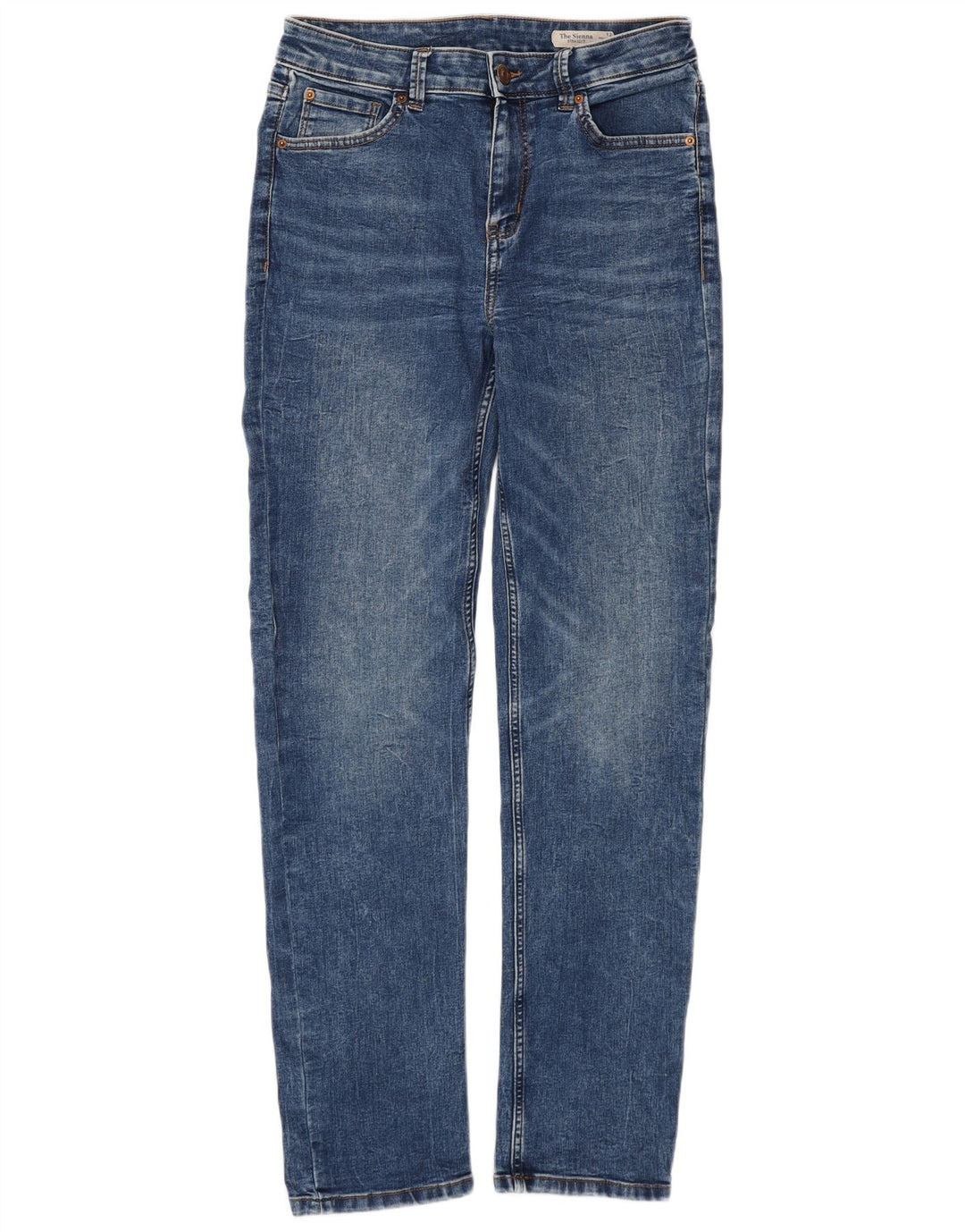 Jeans dritti Marks & Spencer da donna The Sienna UK 12 medio W28 L29 blu