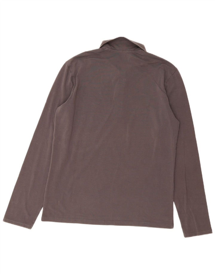 Polo Guess da uomo a maniche lunghe extra slim fit grande grigia