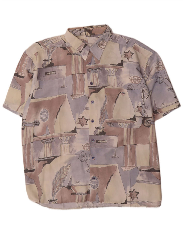 Club D'Amingo Camicia da uomo con motivo astratto Taglia 45/46 XL Multicolore