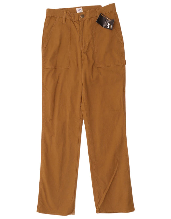 Pantaloni casual a vita alta da donna Lee Workwear US 6 Medium W28 L30 Marrone
