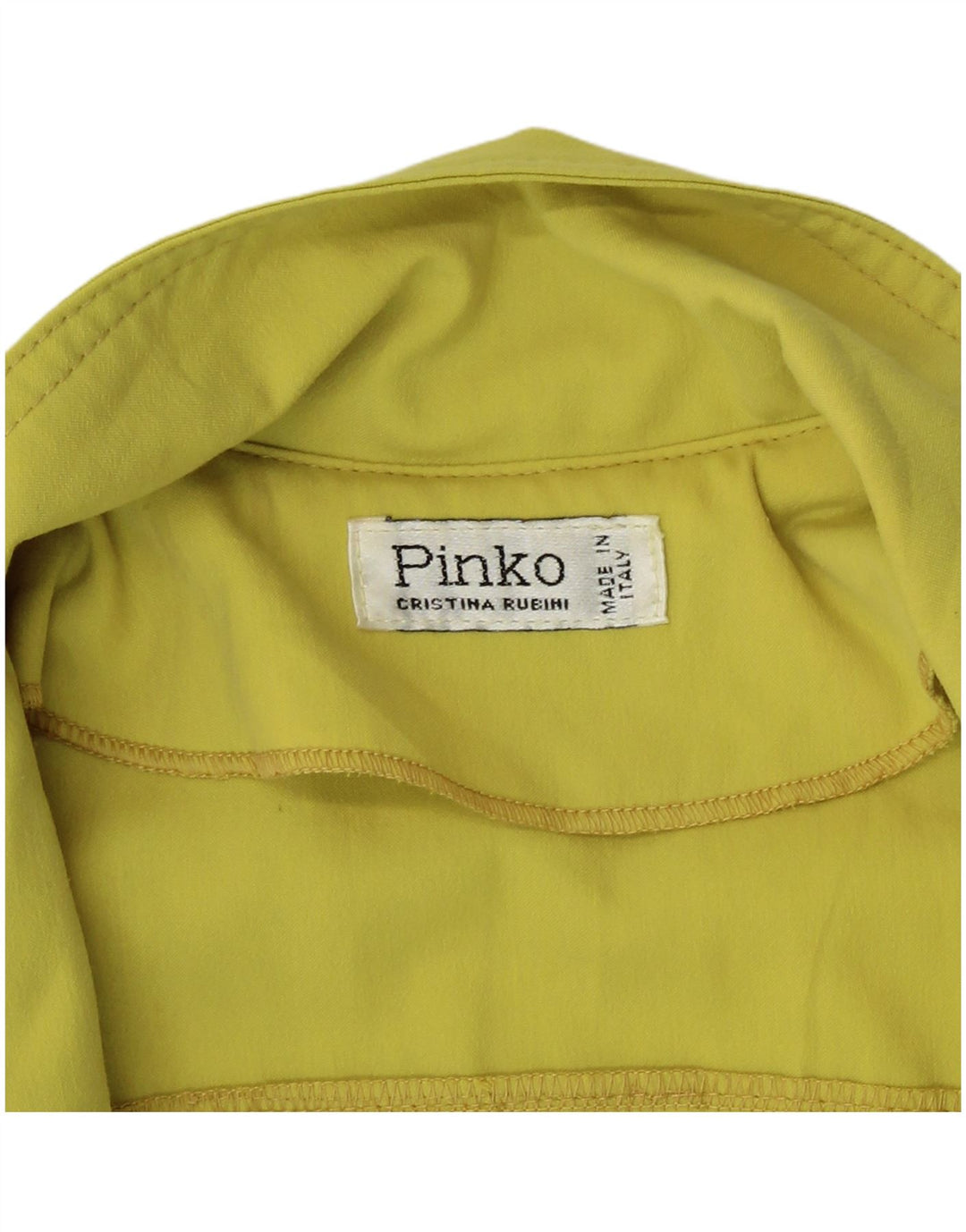 Pinko Womens Longline Short Sleeve Blazer Jacket UK 16 Large Yellow