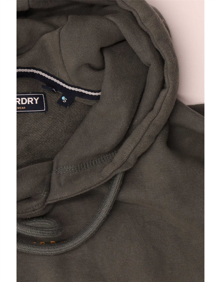 Felpa con cappuccio da uomo Superdry Small in cotone kaki