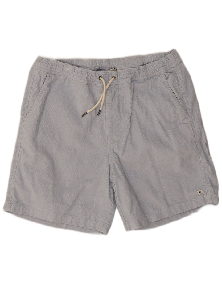 Pantaloncini di velluto a coste da uomo Quiksilver medi W32 cotone blu